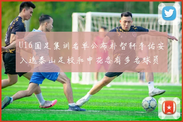 U16国足集训名单公布朴智轩李佑安入选泰山足校和申花各有多名球员参与